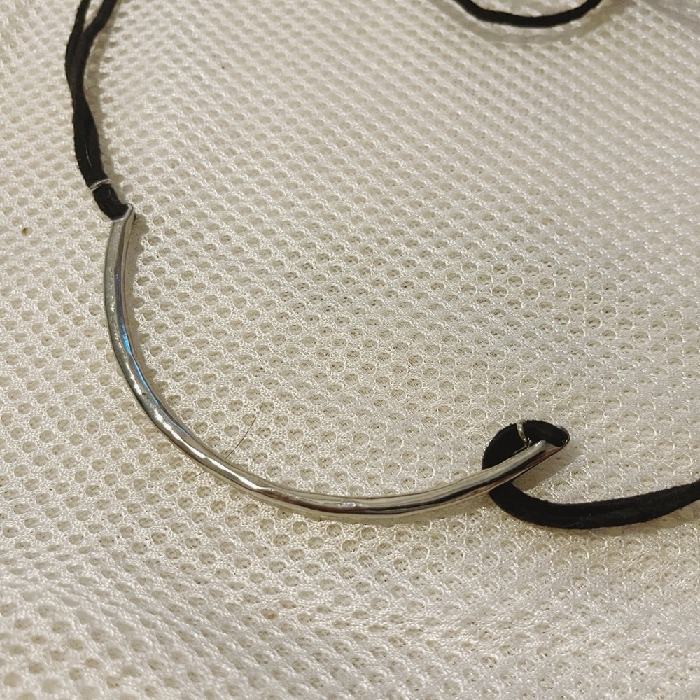 Chloe + Isabel Silver Necklace with Black Cord